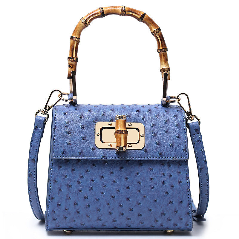 Trapezoid bamboo handbag