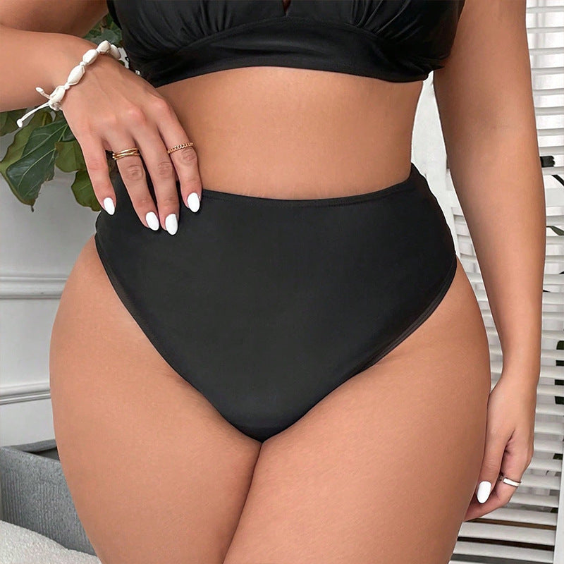 Traje de baño de bikini de triángulo hueco para mujer