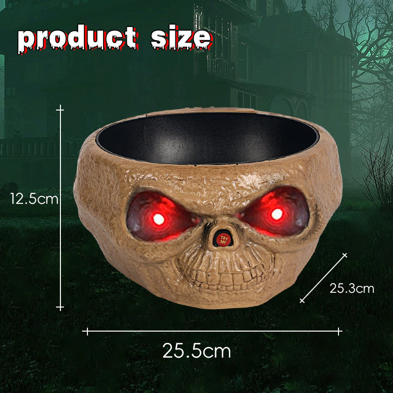 Cuenco de plástico con forma de calabaza para dulces de Halloween con mano activada por movimiento, platos para servir de Halloween, cuenco de calabazas de Halloween que funciona con pilas para fiestas de truco o trato