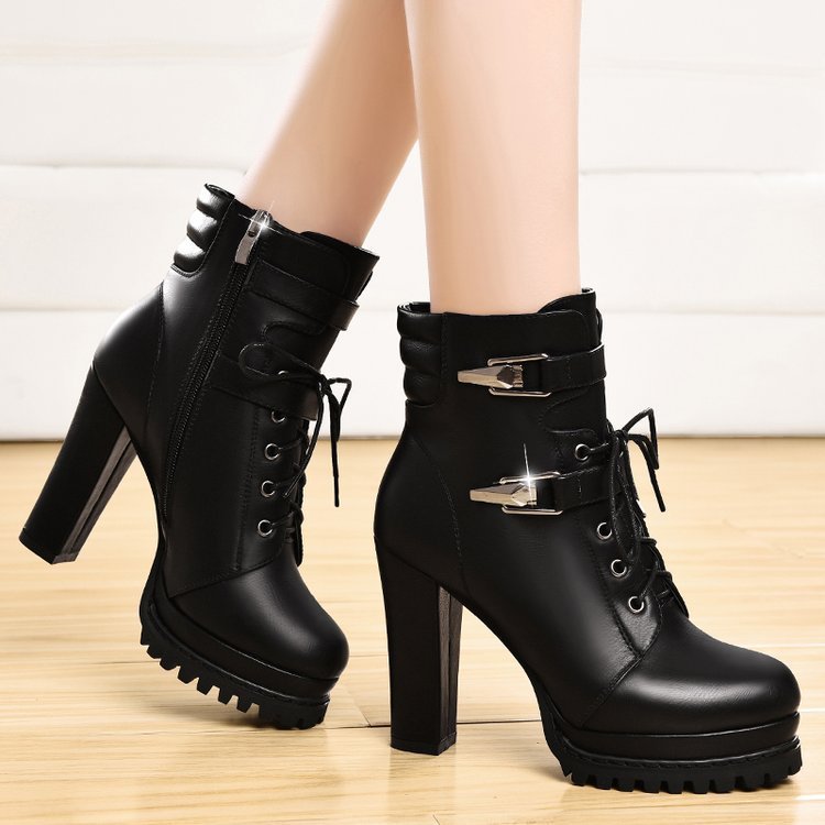 Zapatos de mujer de tacón alto estilo británico
