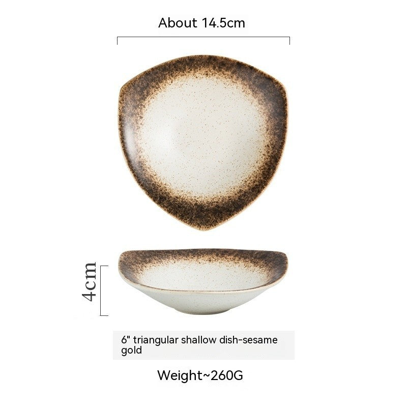 Japanese-style Ceramic Plate Creative Triangle Dessert Sushi Dish