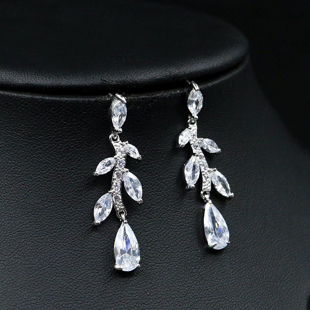 Conjunto de joyas de novia con circón