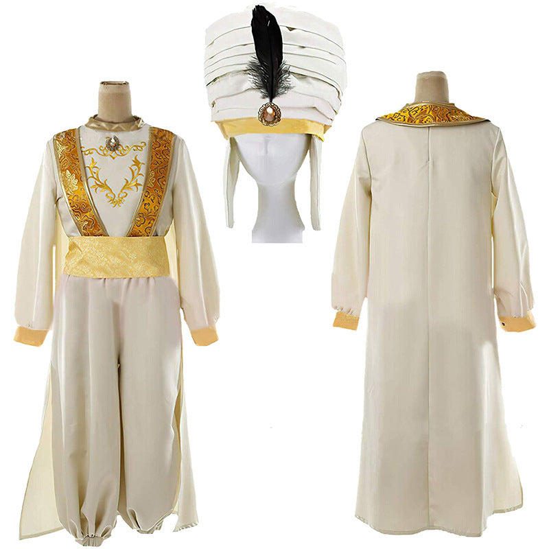 Costume de cosplay pour enfants et adultes, lampe magique d'Aladdin, déguisement d'Halloween des Mille et Une Nuits