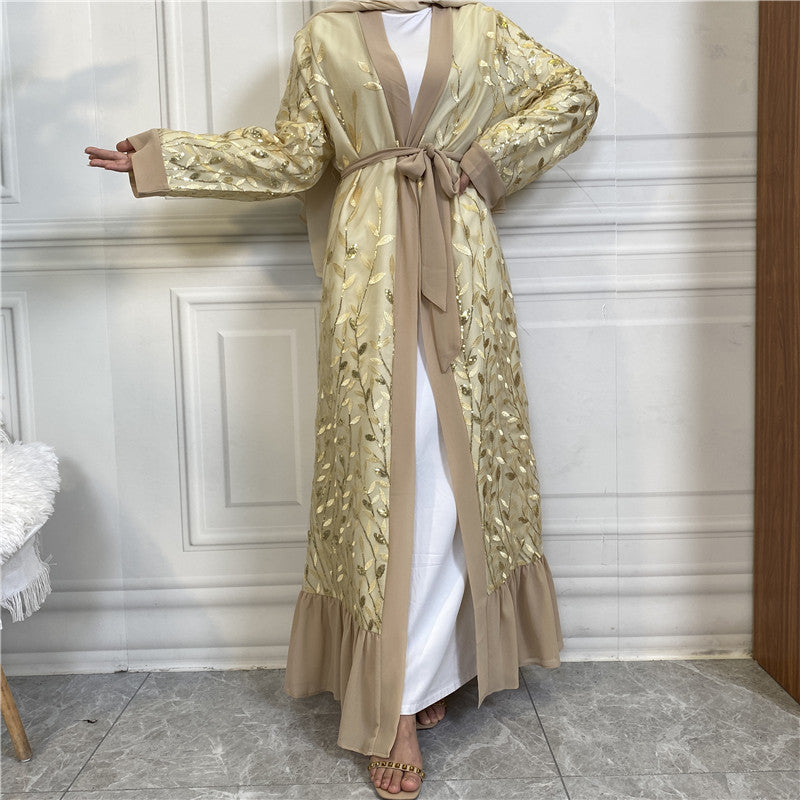 Cardigan en dentelle à la mode du Moyen-Orient