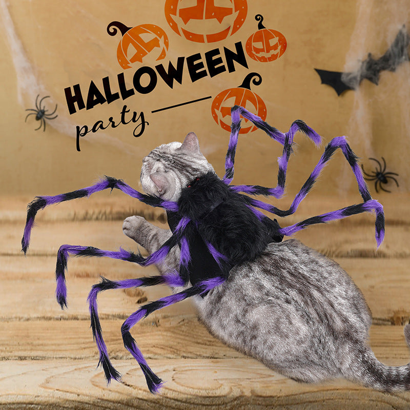 Vêtements d'Halloween pour animaux de compagnie, costume de grande araignée pour animaux de compagnie