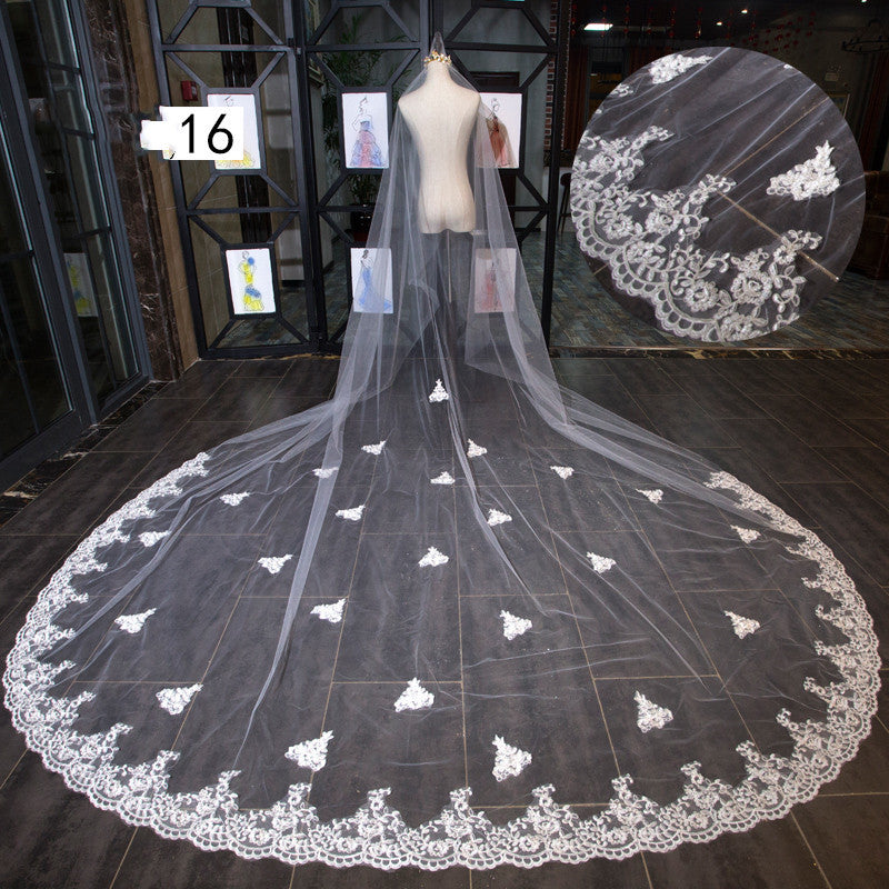 Novia Wedding Master Velo de novia Largo Cola larga
