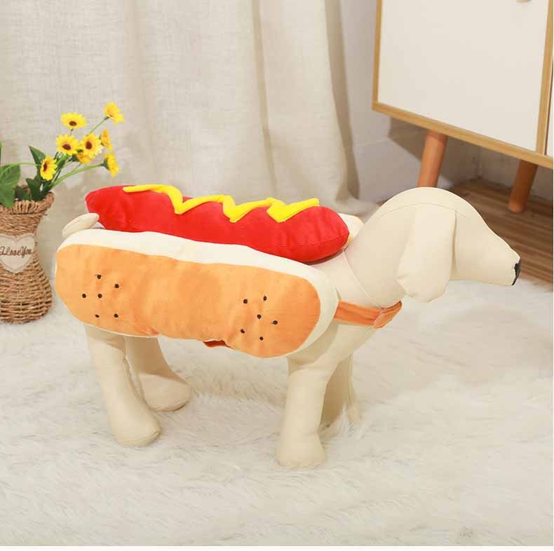 Disfraces divertidos de Halloween para perros, ropa para cachorros, ropa para mascotas, diseño de perritos calientes, ropa para perros, ropa para mascotas, disfraces para gatos, traje de fiesta