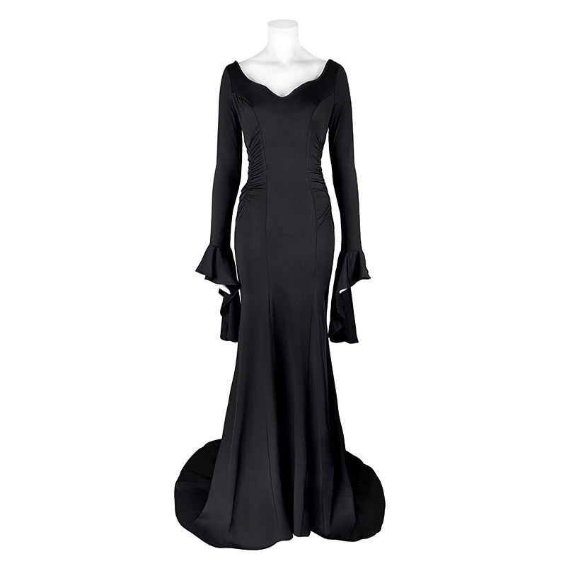 Cadeau de vêtements de performance d'Halloween Morticia Addams