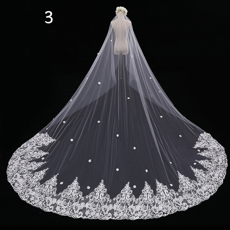 Novia Wedding Master Velo de novia Largo Cola larga