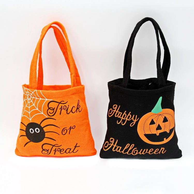 Sac à bandoulière imprimé citrouille araignée d'Halloween, sacs-cadeaux pour bonbons pour enfants, petits sacs à main pour femmes