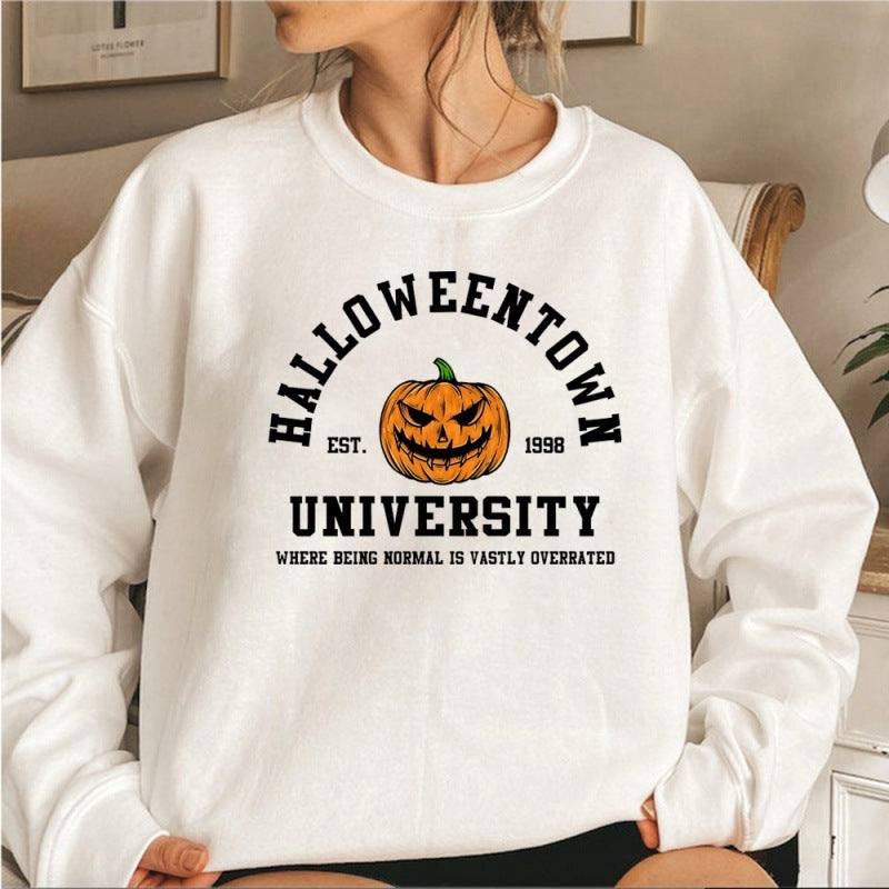 Sweat-shirt rétro d'Halloween pour femme