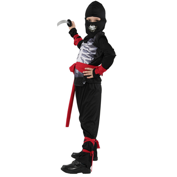 Costume d'Halloween pour petit garçon, déguisement de carnaval, jeu magique B-0192, crâne