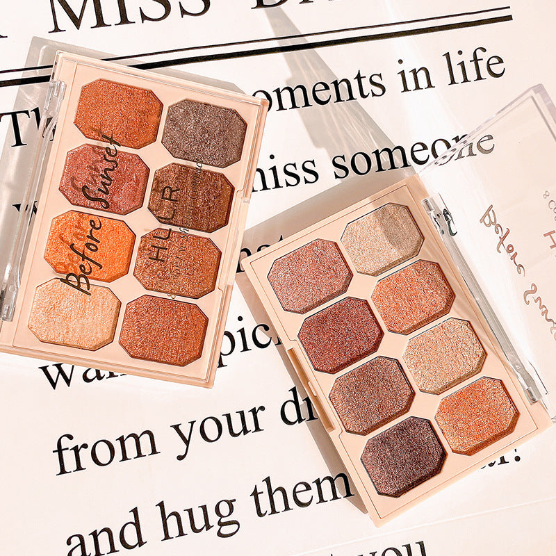 Placa de reparación de sombra de ojos Color tierra, maquillaje de Color té con leche perla
