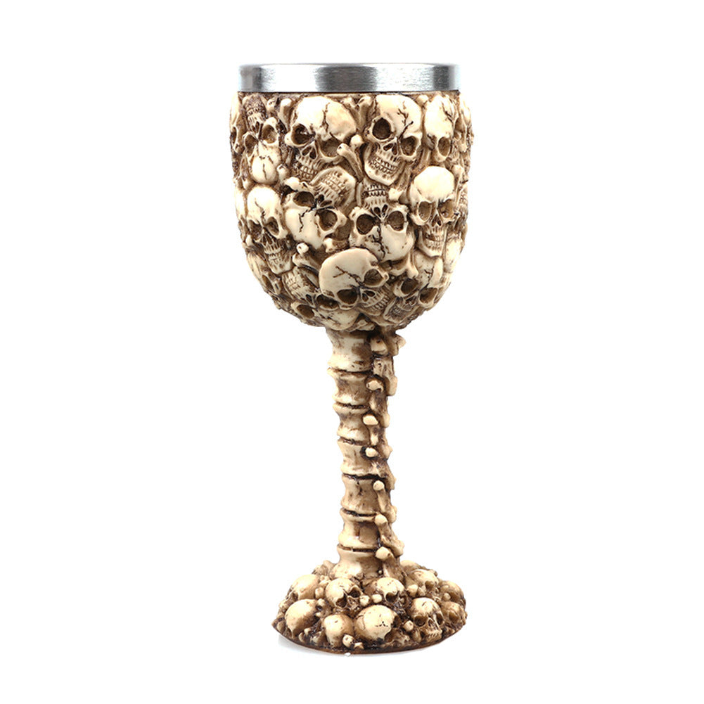 Copa de vino con forma de calavera, copa de resina con forma de calavera, vajilla personalizada, adornos