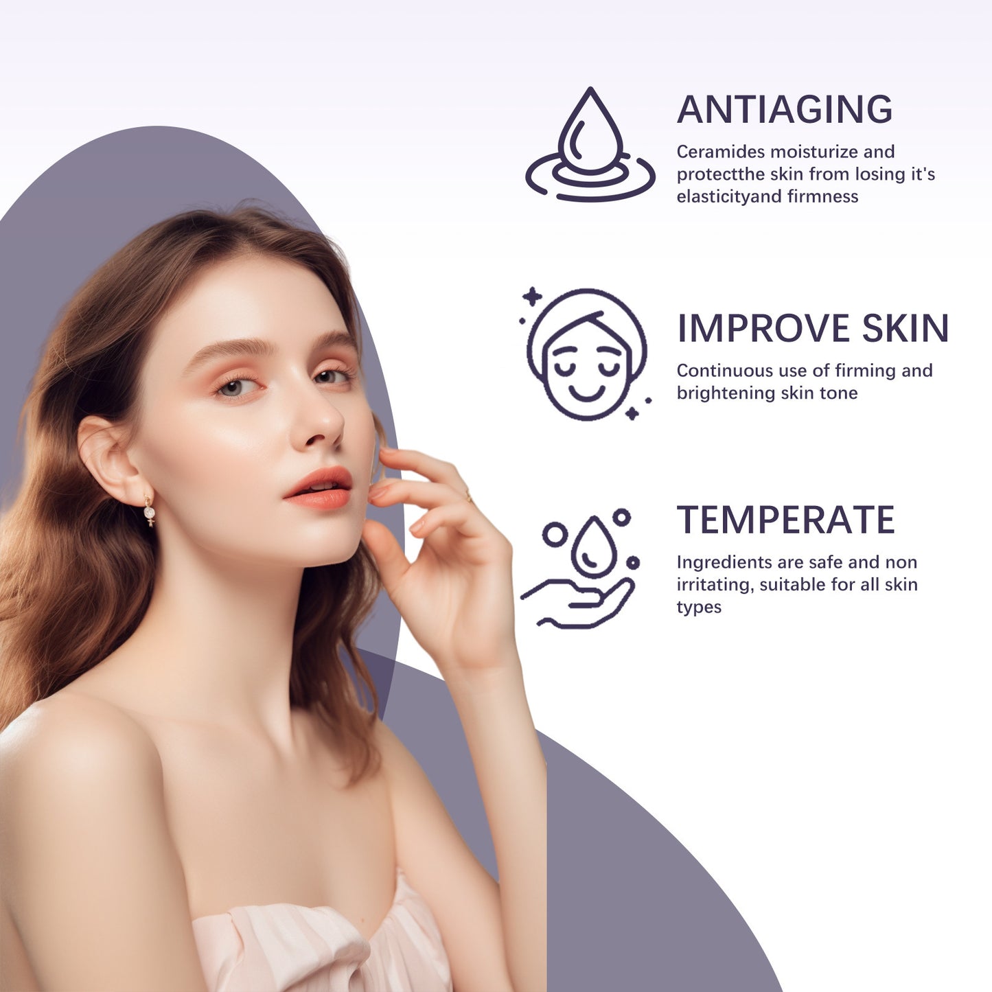 Reafirmante Facial Iluminador de la Piel Rejuvenecimiento Desvanecimiento Hoygi