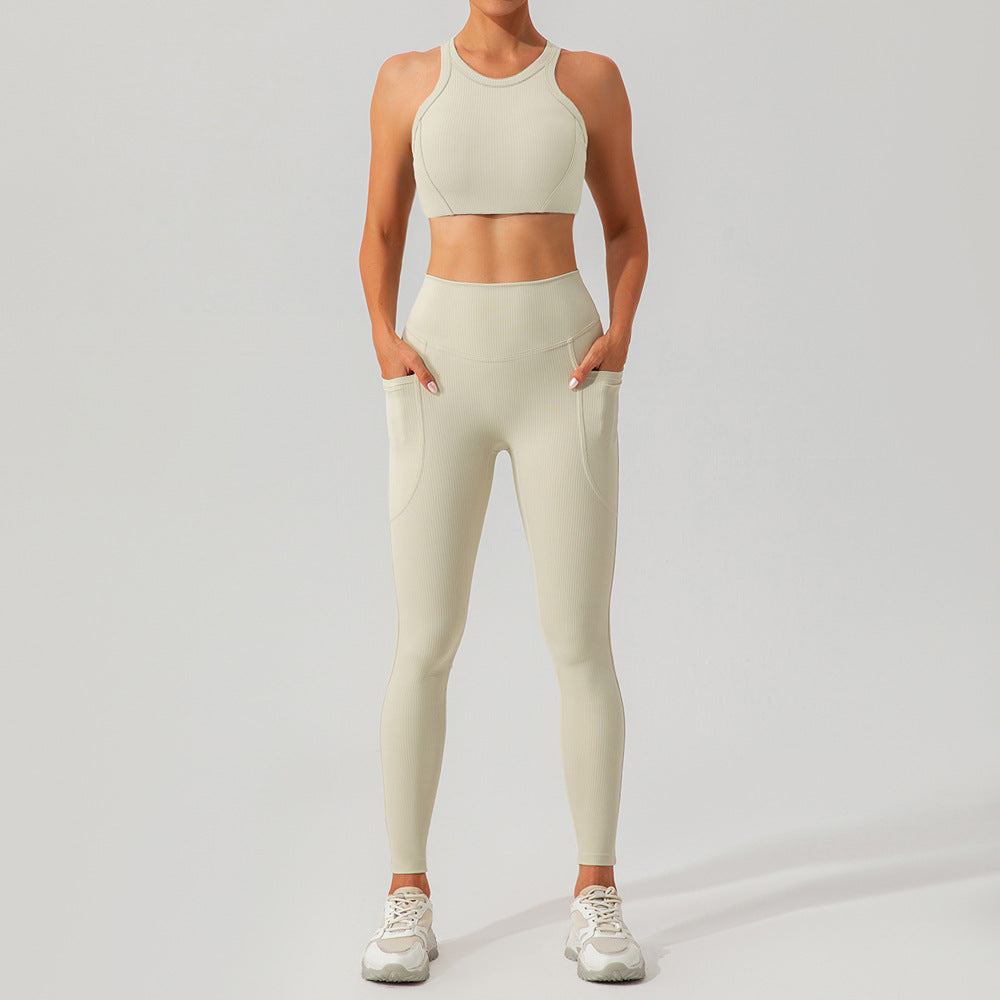 Traje de yoga de hilo de secado rápido