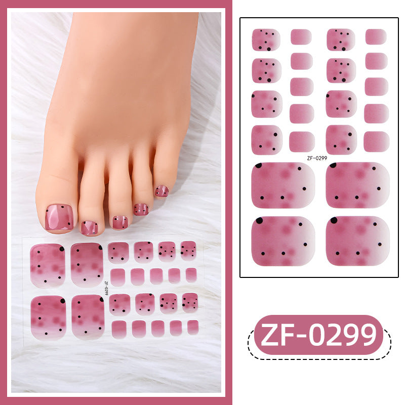 Calcomanías para uñas con diamantes, pegatinas para uñas de los pies, gradiente impermeable