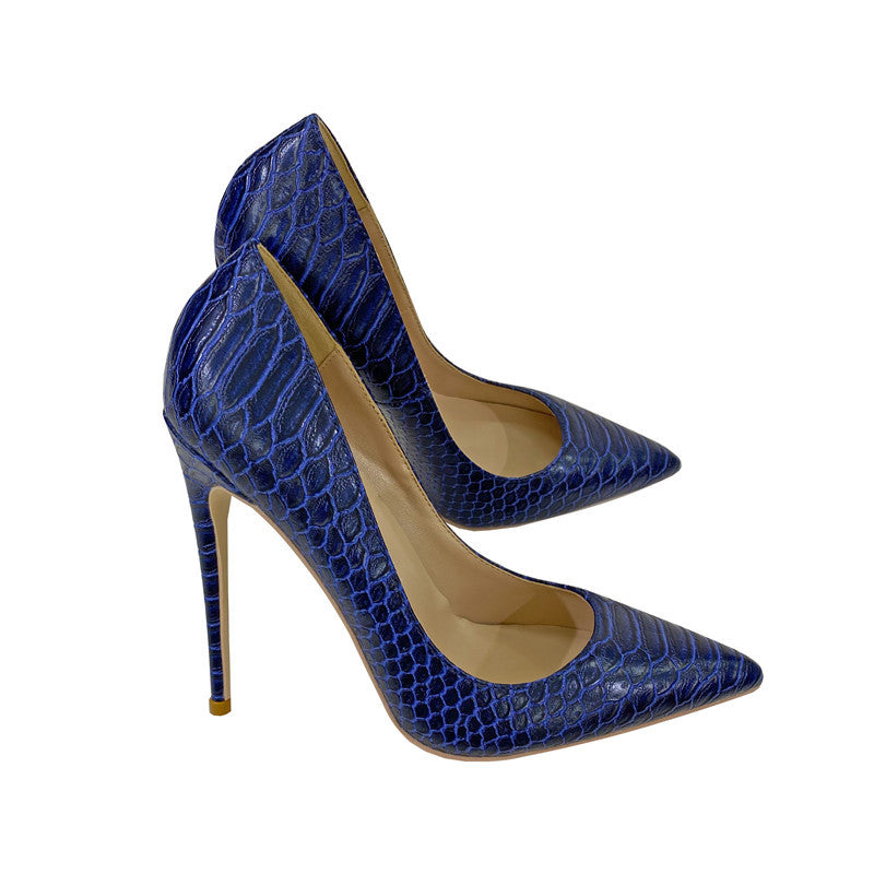 Zapatos de tacón bajo con punta puntiaguda y tacón de aguja para mujer