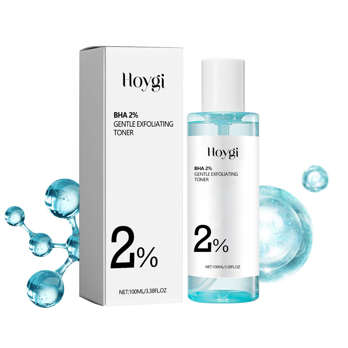 Lotion exfoliante douce HOYGI, réparatrice de peau brillante et rafraîchissante