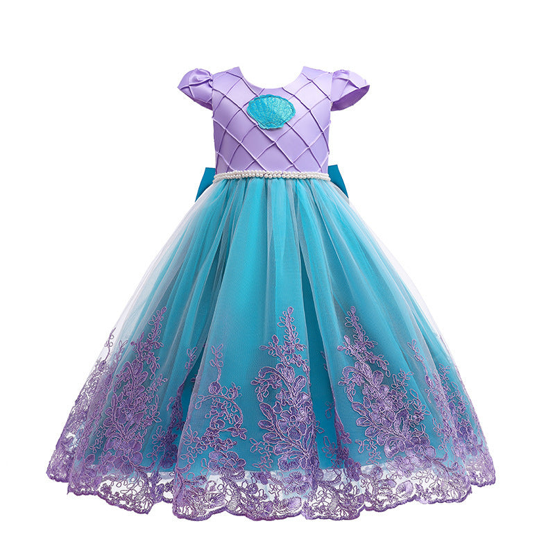 Vêtements pour enfants Robe de princesse pour filles Princesse sirène