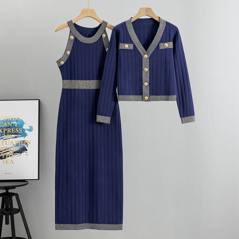 Ensemble deux pièces taille haute style mondain à la française