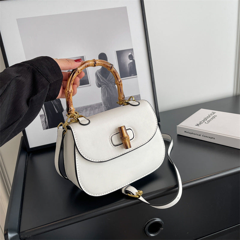 Sac à bandoulière portable en bambou pour femme