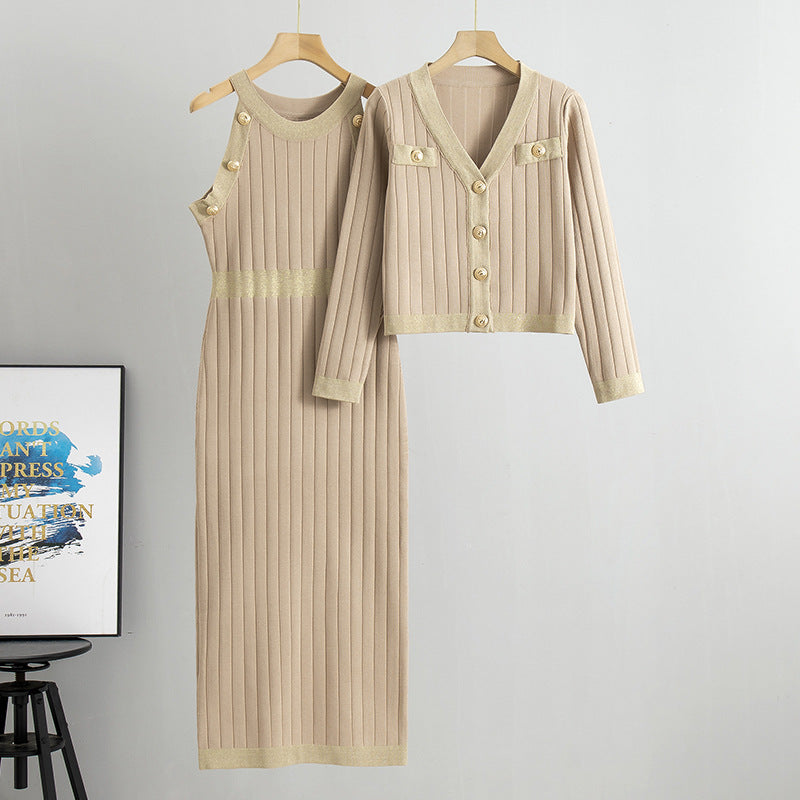 Ensemble deux pièces taille haute style mondain à la française