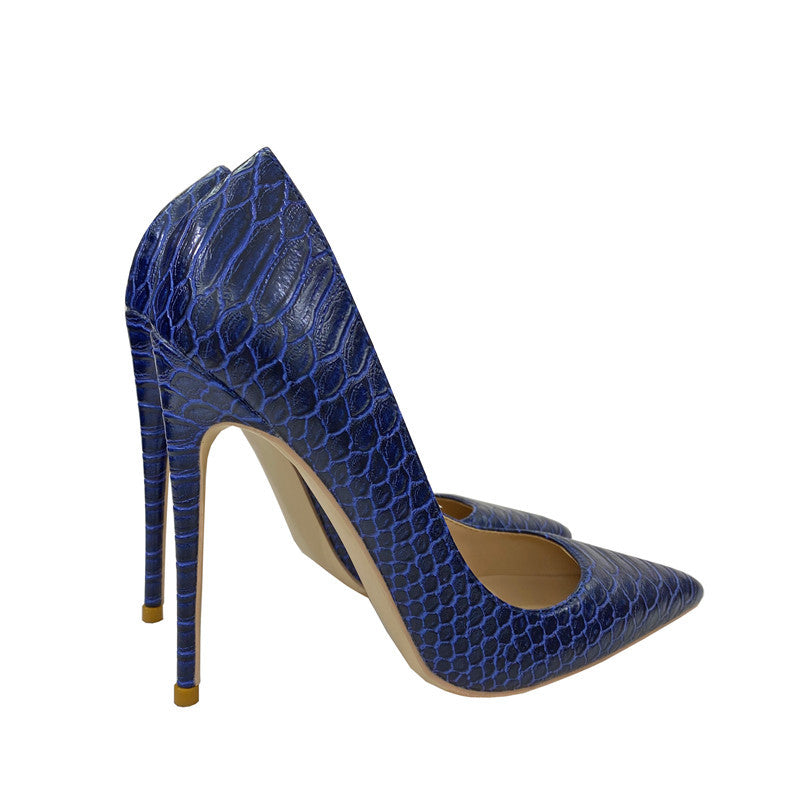 Zapatos de tacón bajo con punta puntiaguda y tacón de aguja para mujer