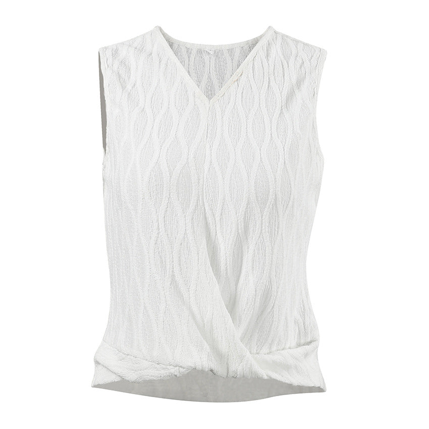 Gilet en tricot jacquard pour femme