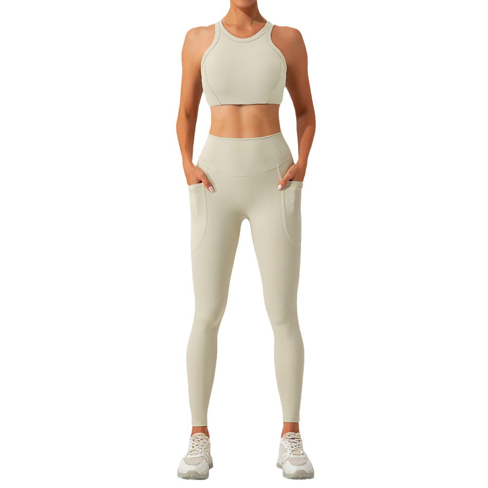 Traje de yoga de hilo de secado rápido