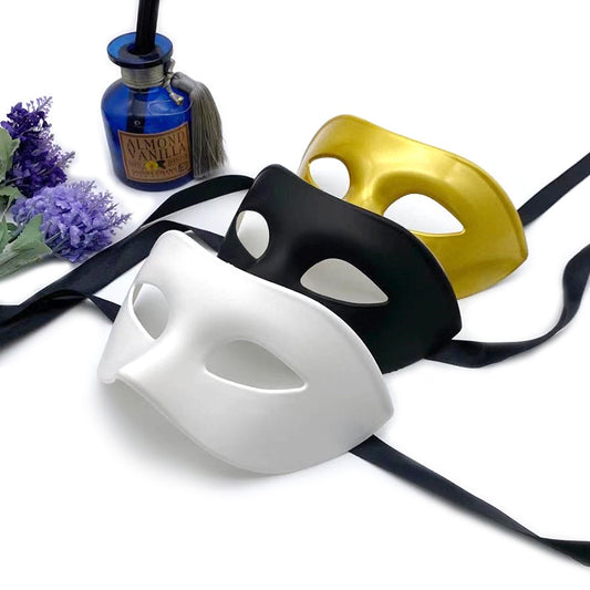 Masque de fête demi-visage pour mascarade d'Halloween