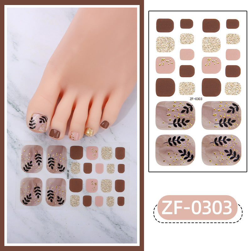 Calcomanías para uñas con diamantes, pegatinas para uñas de los pies, gradiente impermeable