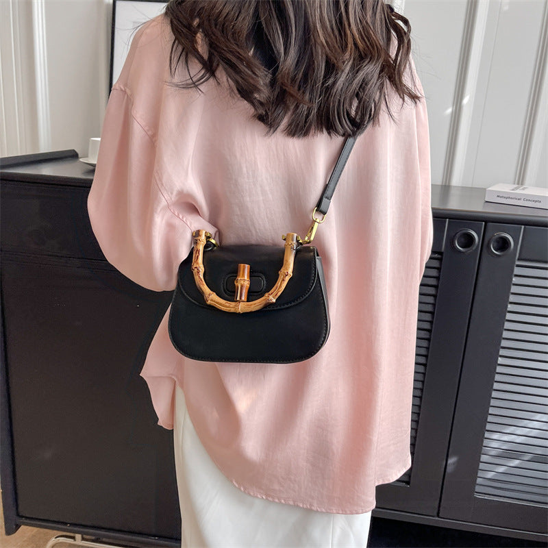 Sac à bandoulière portable en bambou pour femme