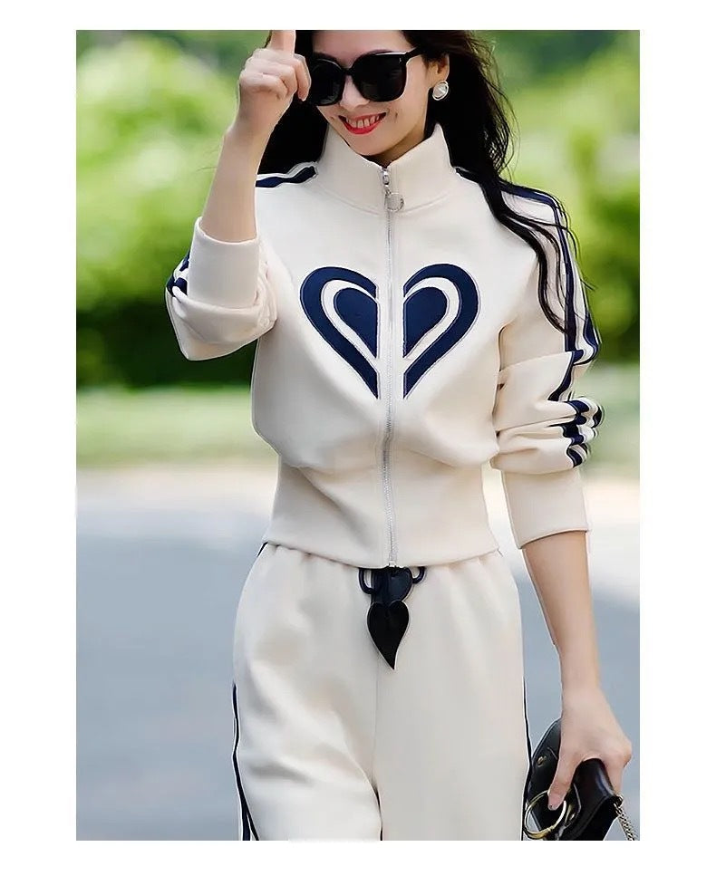 Traje deportivo estampado informal y versátil para mujer