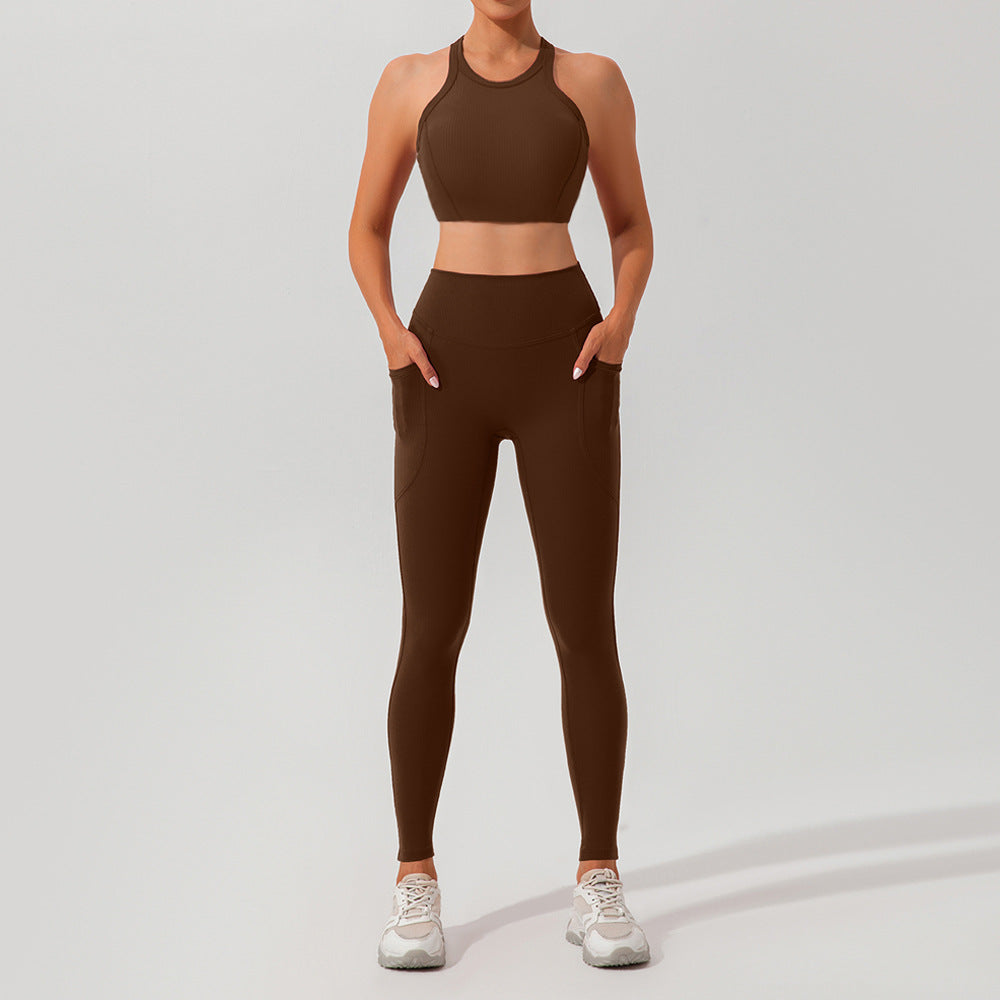 Traje de yoga de hilo de secado rápido