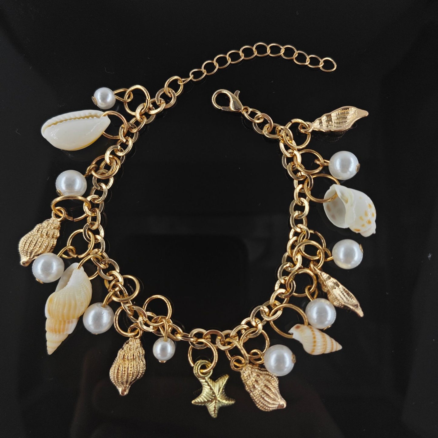 Pulsera de concha de estrella de mar estilo bohemio con diseño de personalidad