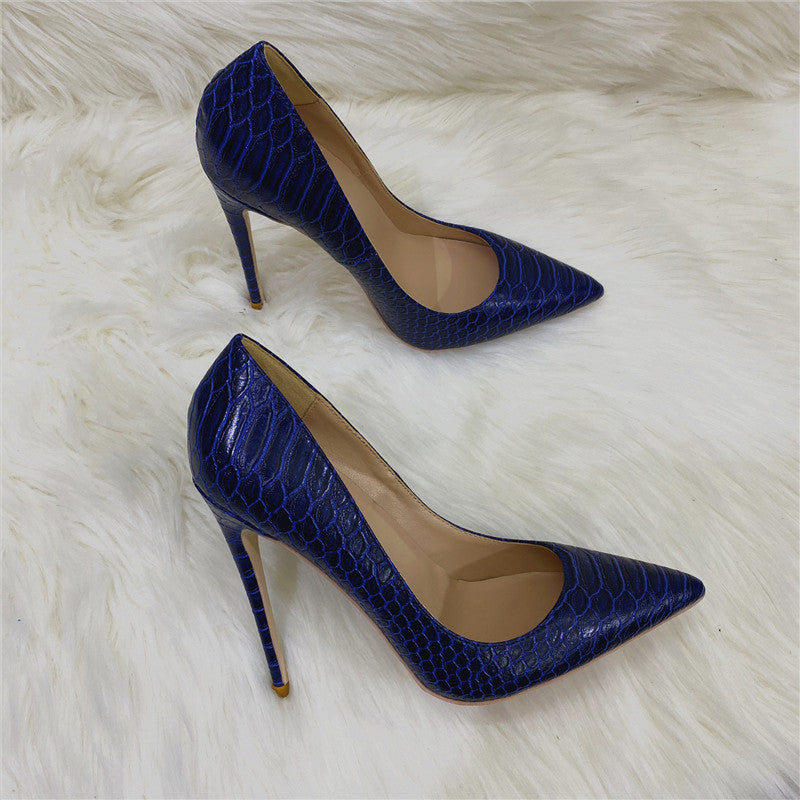 Zapatos de tacón bajo con punta puntiaguda y tacón de aguja para mujer