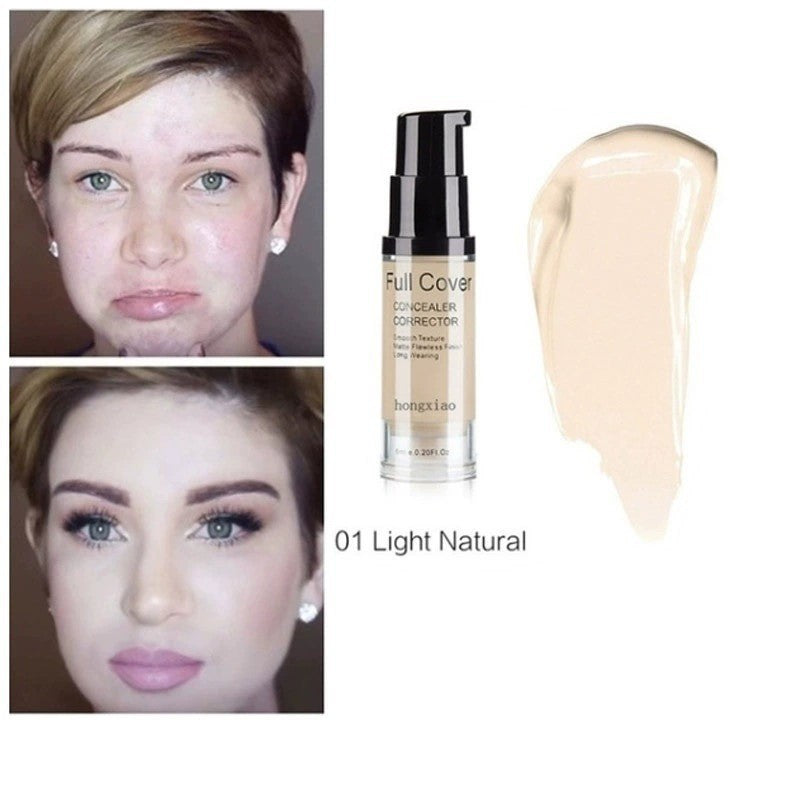 Base de maquillaje líquida hidratante ligera y duradera con corrector de 6 ml