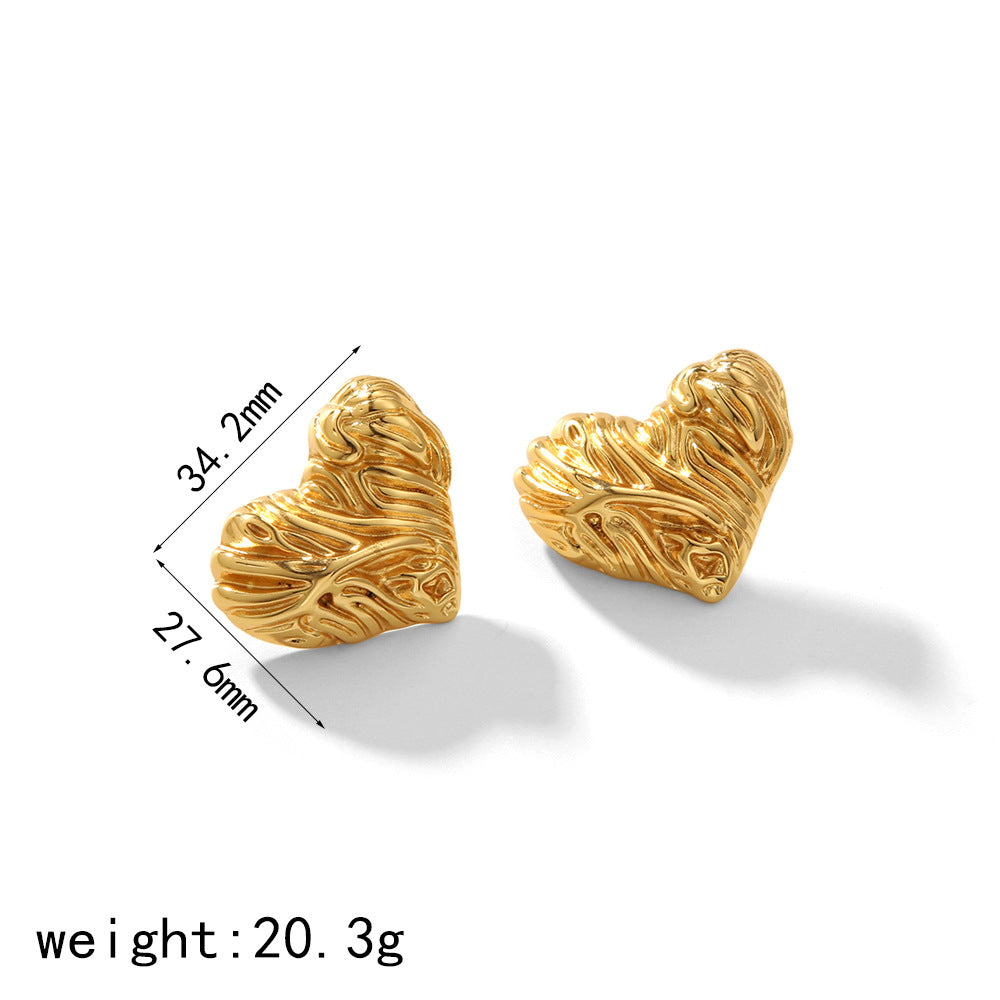 Pendientes de acero y titanio con diseño exagerado en forma de rombo para mujer