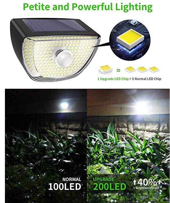 Lámpara de inducción solar 200LED calzoncillos pequeños patio al aire libre