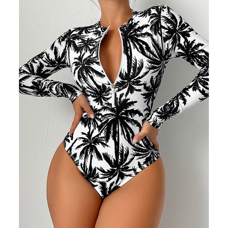 Traje de baño de una pieza para mujer, bikini ajustado de secado rápido