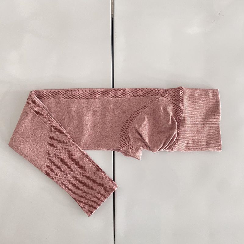 Pantalon de yoga moulant sans coutures à pois pêche pour le levage des hanches