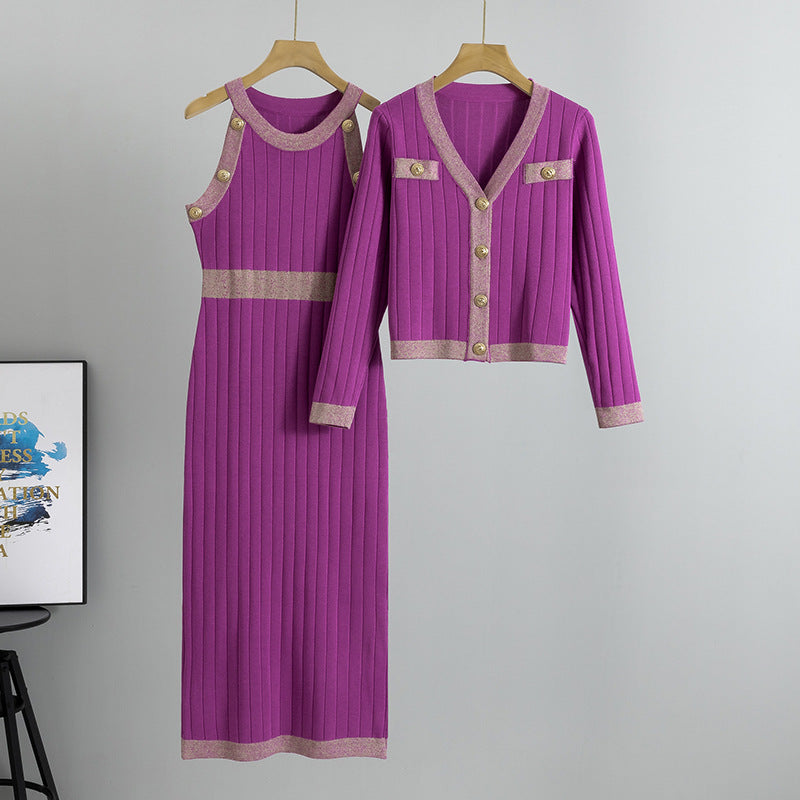 Ensemble deux pièces taille haute style mondain à la française