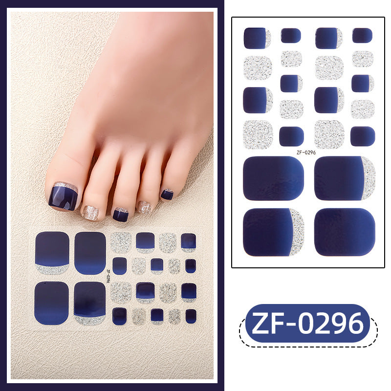 Calcomanías para uñas con diamantes, pegatinas para uñas de los pies, gradiente impermeable