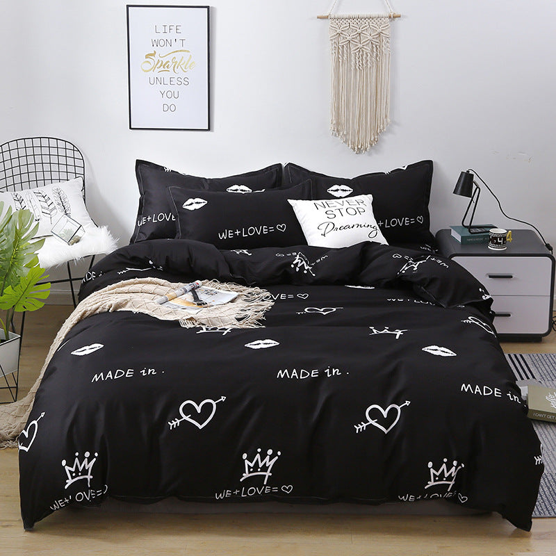Ropa de cama Juego de cuatro piezas Sábana Funda de edredón