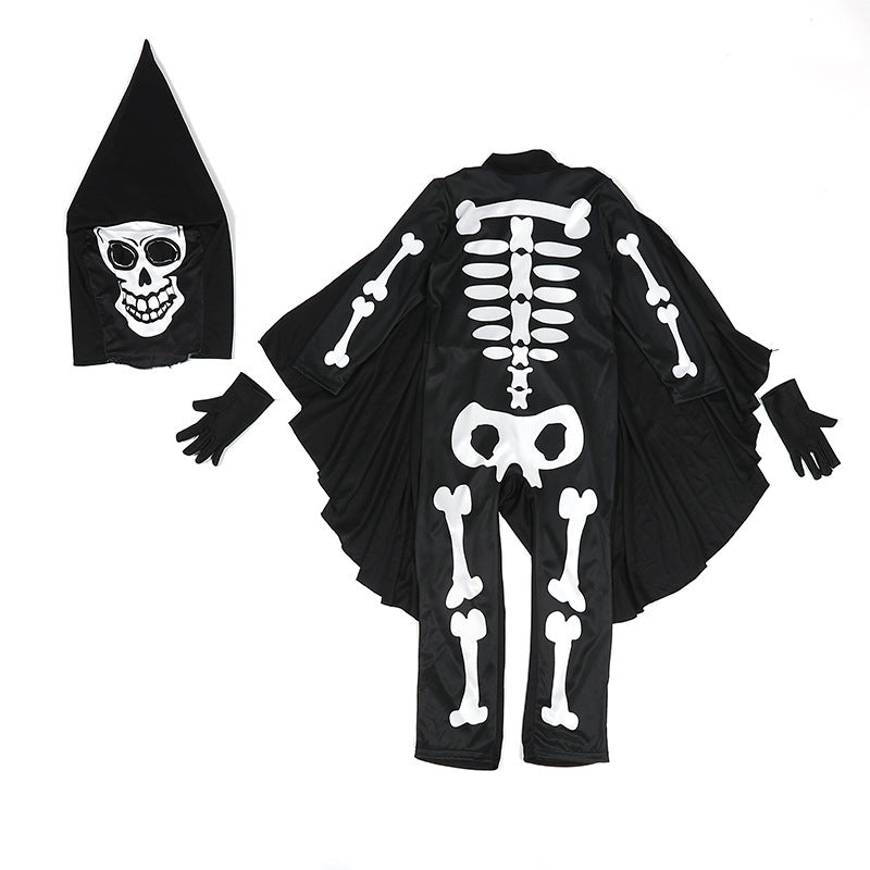 Déguisement d'Halloween pour enfants, tête de mort