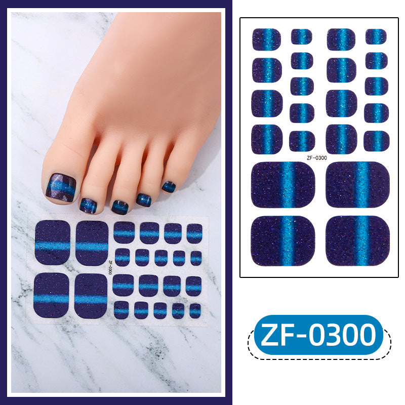 Calcomanías para uñas con diamantes, pegatinas para uñas de los pies, gradiente impermeable