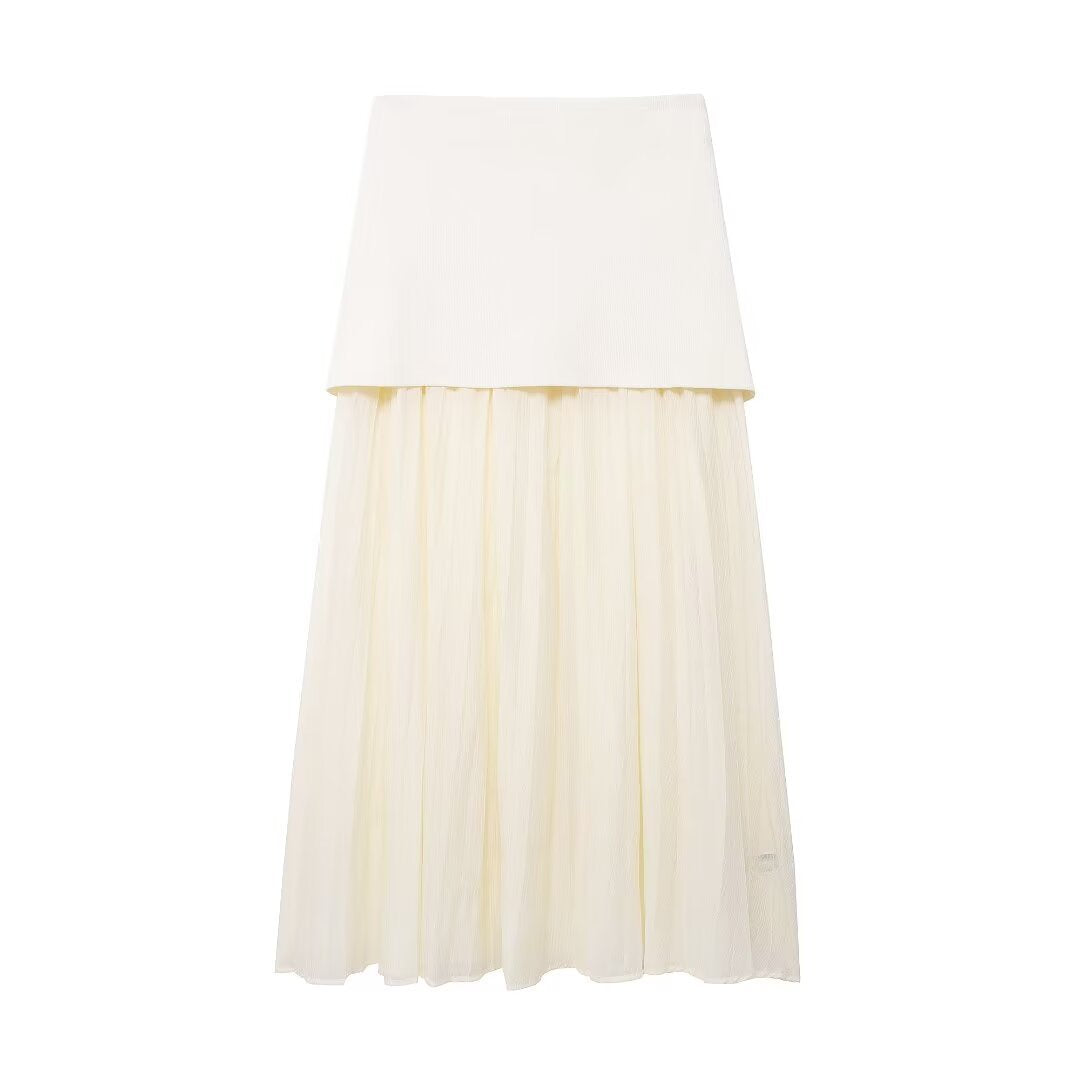 European And American Style Button Knitted Vest Skirt