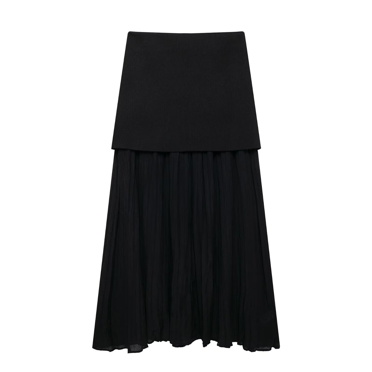 European And American Style Button Knitted Vest Skirt