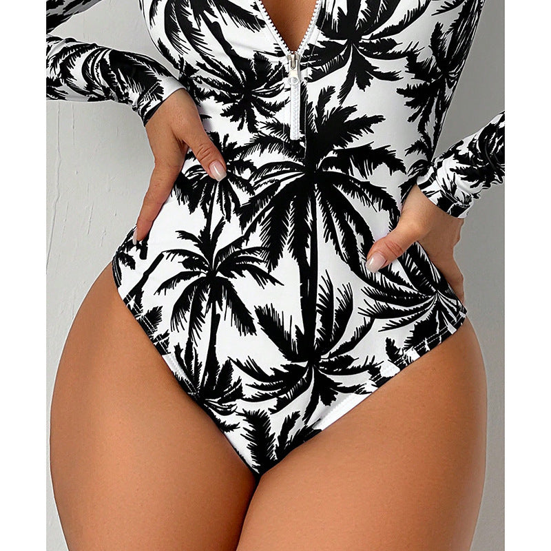 Traje de baño de una pieza para mujer, bikini ajustado de secado rápido
